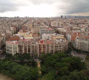 Aussicht auf die Stadt von der Sagrada Familia