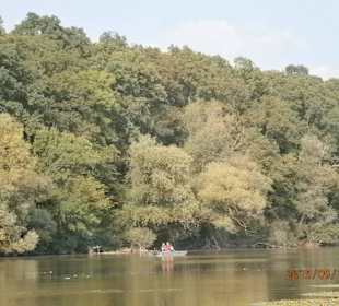 They have the upper hand in the boat on the course