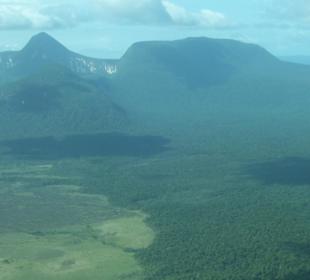 Tafelberge vom Flugzeug aus
