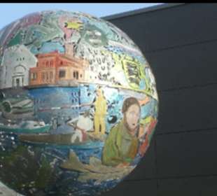 Stahlkugel "Langenargen gestern und heute"