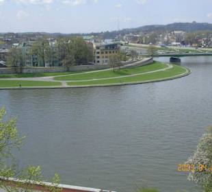 Widok z wawelu na wisłę