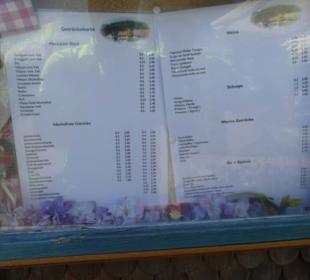 Speisekarte