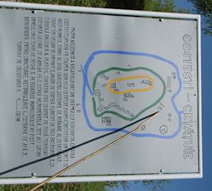 Map in Romanian of fortress Cetatuia