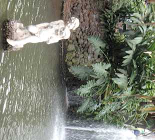 Weiher mit kleinem Wasserfall