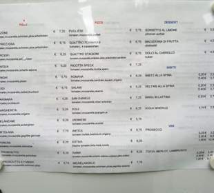 Restaurant Venexia Speisekarte