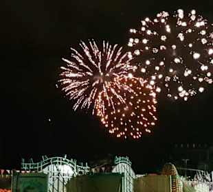 Das Eröffnungsfeuerwerk mit Kulisse