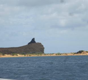 Markanter Felsen auf der Insel