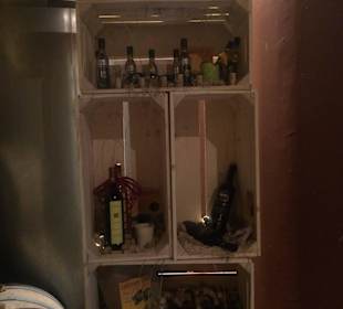 Bottles on display