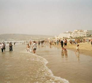 Rush-hour am Strand von Agadir