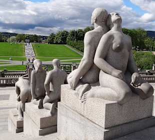 Im Vigeland - Skulpturenpark in Oslo