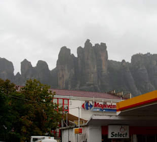 Blick auf die Meteora-Felsen