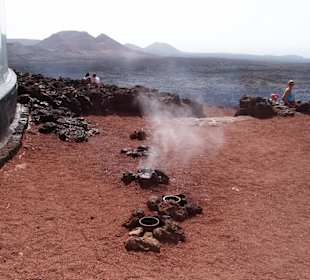 Geysirversuch im Nationalpark