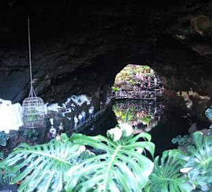 Blick vom Jameo Grande zum unterirdischen See 