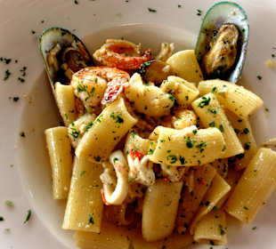 Pasta mit Seafood im Dal Toro