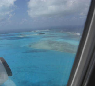 Anflug auf Aitutaki