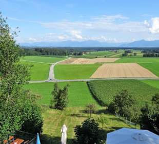 Aussicht von der Terrasse des Gasthofes