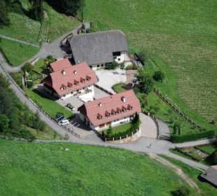 Blick aus der Seilbahn auf die Hänge des Ritten