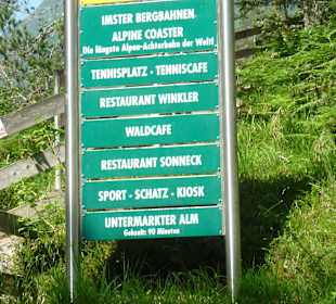 Hinweisschild in der Rosengartenschlucht