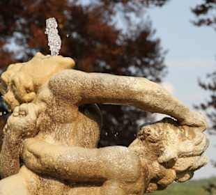 Ein Brunnen im Schlosspark