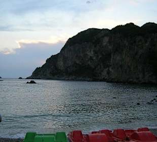 La spiaggia al crepuscolo