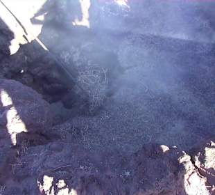 Demonstration des heißen Bodens