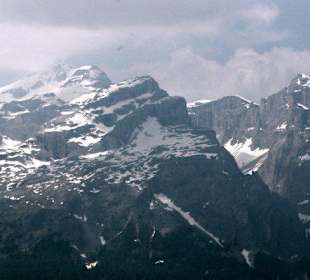 Die Sella mit Piz Boe vom Heiligkreuzkofel