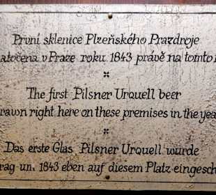 Tafel der ersten Bierausschank