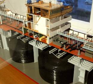 Schnitt durch einen Seekabel-Verleger