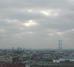 Widok na Petersburg z kolumnady sobora św. Izaaka