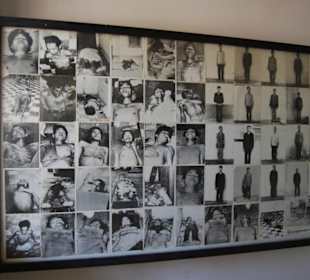 Пытки на фотографиях в музее геноцида.