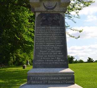 Der Military Park in Gettysburg, PA