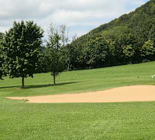 Blick zum Golfplatz von Ruhpolding
