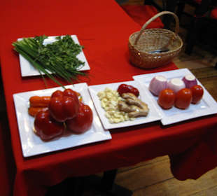 Vorbereitungen zum Kochkurs