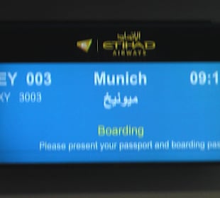 Am Gate - Abflugzeit