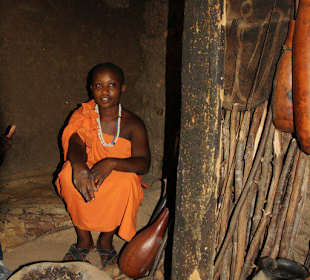 Im Inneren einer der Hütten