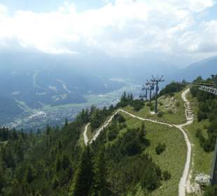 Ausblick von der Sonnenterrasse der Sonnenalm
