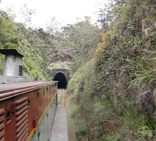 Auf der Lok Tunneleinfahrt