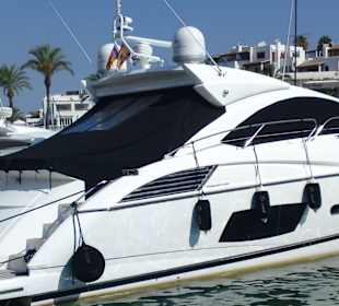 Unser kleines Boot im Hafen von Cala d'Or 