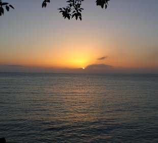Sonnenuntergang vom Tisch
