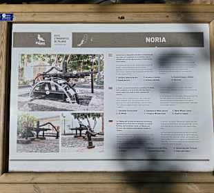 Hinweistafel zum Wasserschöpfrad