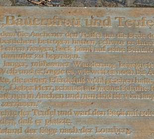 Figurengruppe „Teufel und Marktfrau“ am Lousberg