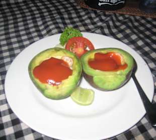 Vorspeise - Avocado mit Garnelen