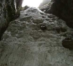 Blick von der Höle nach draußen