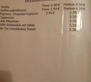 Speisekarte