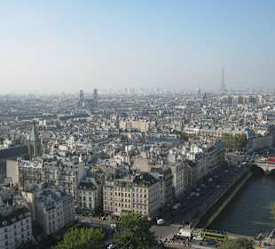 Blick von der Kathedrale Notre Dame