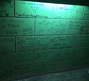Wand in der Bar