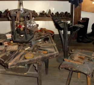 Werkstatt eines Schuhmachers