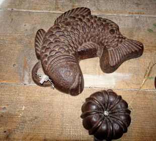 Alte Backformen im Bauernhofmuseum