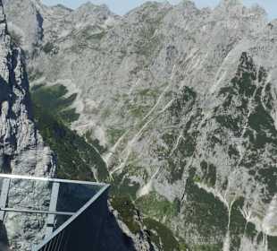 Vor der Wanderung zur Aussichtsplattform AlpspiX