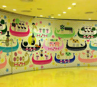 Wandmalerei im Kaufhaus